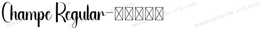 Champe Regular字体转换